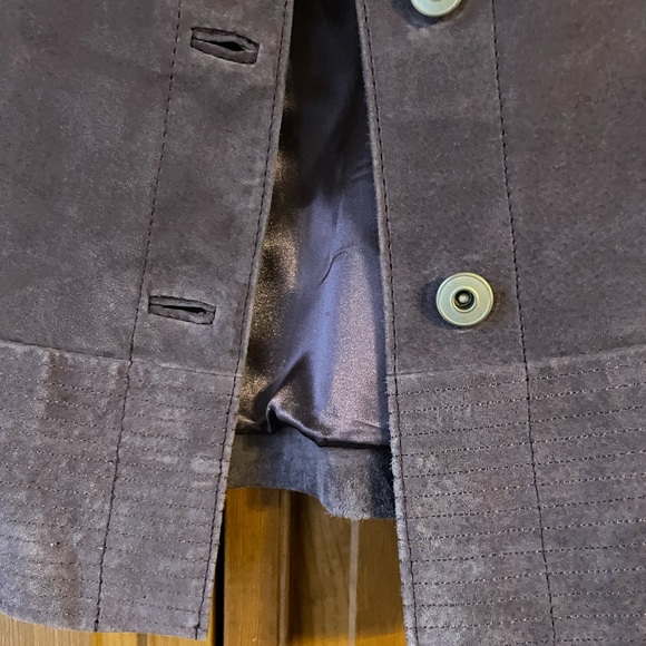 TERRY LEWIS CLASSIC LUXURIES Purle violet Jacket with Faux Fur Collar Purple - Picture 3 of 13